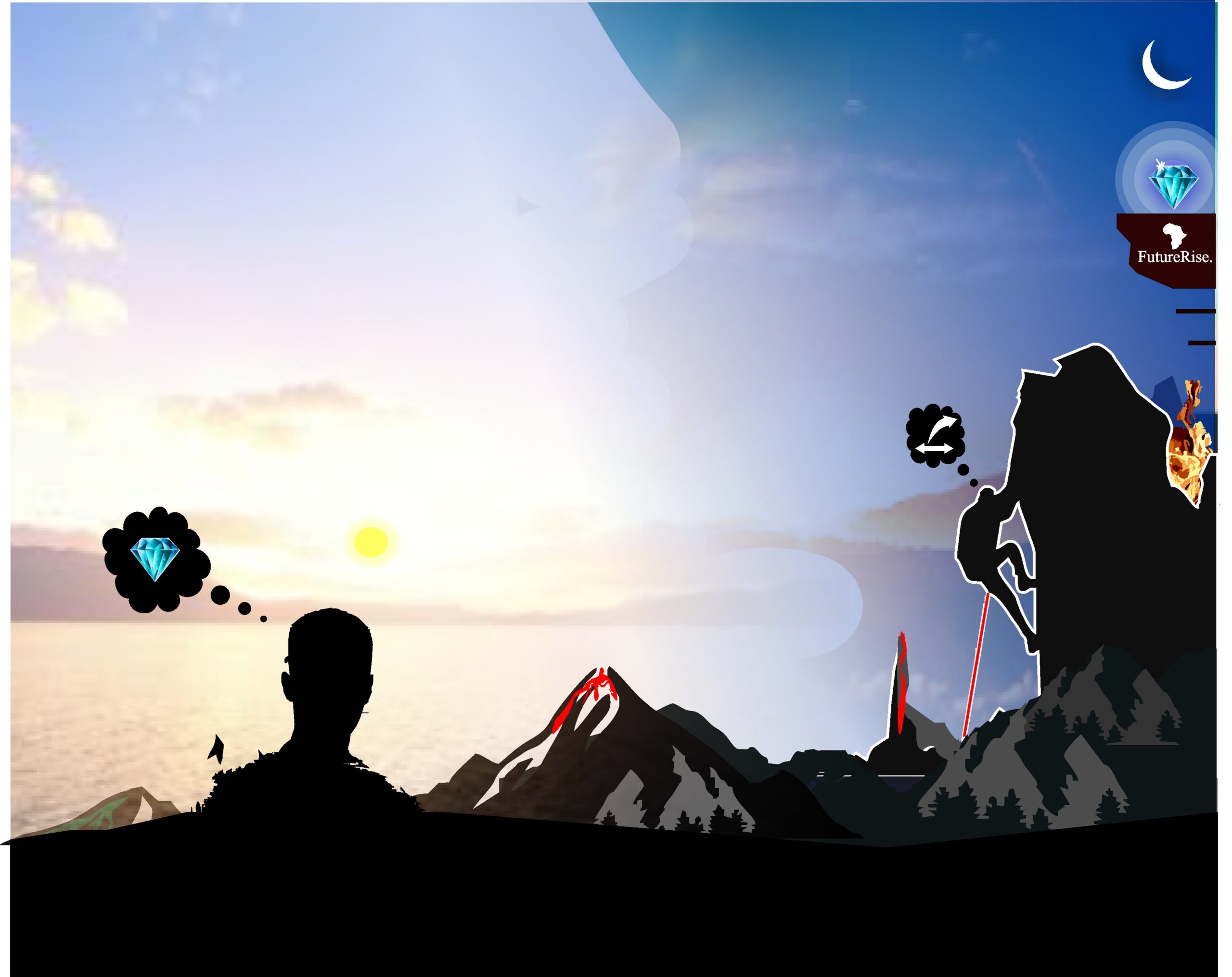 Creative Hunt theme artwork on commitment and results